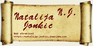 Natalija Jonkić vizit kartica